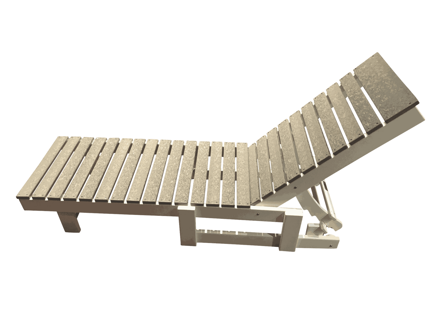 Straight Chaise Lounge with adjustable backrest and minimalist design for outdoor relaxation