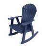 Blue Cascade Rocking Chair made of durable poly lumber with ergonomic design and smooth rocking motion for outdoor use