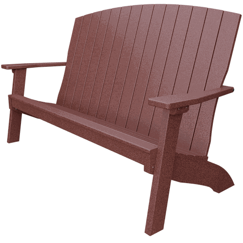Durable weather-resistant Coastal Bench with contoured seat, wide armrests, and classic outdoor design.