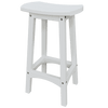 White weather-resistant Coastal Barstool with contoured seat and rust-proof hardware for outdoor use