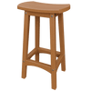 Coastal Barstool made of weather-resistant poly lumber with contoured seat and rust-proof hardware for outdoor use