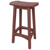 Brown eco-friendly poly lumber coastal barstool with contoured seat and rust-proof hardware for outdoor use