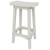 White weather-resistant Coastal Barstool with contoured seat and sturdy poly lumber frame for outdoor use
