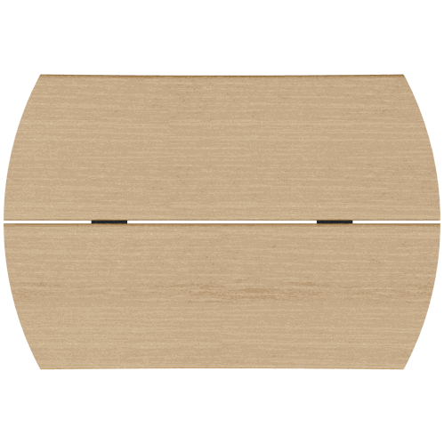 top view of coastal barstool seat made of weather-resistant poly lumber in natural wood finish