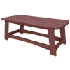 Eco-friendly poly lumber coastal coffee table with slatted top and durable design for outdoor patios