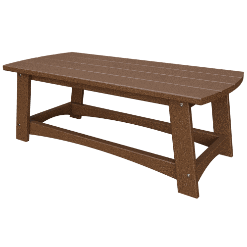 Coastal Coffee Table made from durable, weather-resistant poly lumber with a slatted tabletop and sturdy design for outdoor use.