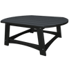 Black Coastal Conversation Table with spacious slatted top and sturdy poly lumber frame for outdoor use