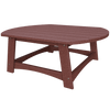 Brown eco-friendly poly lumber coastal conversation table with spacious top and sturdy legs for outdoor use