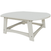 White eco-friendly Coastal Conversation Table with durable poly lumber and stainless steel fasteners for outdoor use