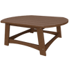 Brown eco-friendly Coastal Conversation Table with spacious tabletop and weather-resistant poly lumber design.