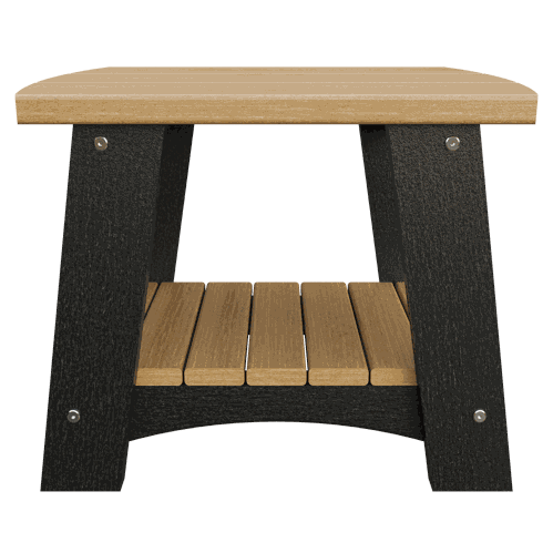 Coastal End Table with weather-resistant poly lumber, nautical-inspired design, compact and durable for outdoor use