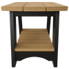 Compact Coastal End Table with weather-resistant poly lumber and two-tone wood finish for outdoor use