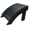Black curved Coastal Ottoman footrest made of durable poly lumber for outdoor use