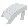 White ergonomic outdoor Coastal Ottoman made of durable poly lumber, weather-resistant and low-maintenance footrest and extra seating option.