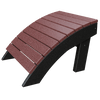 Outdoor Coastal Ottoman with ergonomic slope, durable poly lumber construction, weather-resistant and rust-proof hardware, designed for footrest or extra seating.