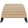 Coastal Ottoman made of durable poly lumber with ergonomic slope and black legs for outdoor use