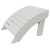 White Coastal Ottoman with ergonomic slope made of durable all-weather poly lumber for outdoor use