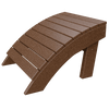 Brown low-maintenance poly lumber Coastal Ottoman with ergonomic sloped design for outdoor use