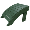 Ergonomic Coastal Ottoman in dark green poly lumber for outdoor use, durable and weather-resistant footrest and extra seat.