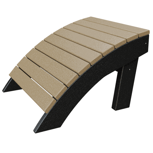 Patiova Coastal Ottoman with ergonomic slope made of durable, weather-resistant poly lumber for outdoor use