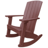 Durable brown Coastal Rocker with high back and wide armrests, made from weather-resistant poly lumber for outdoor relaxation.