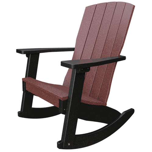 Durable weather-resistant Coastal Rocker chair with high back and wide armrests for smooth outdoor rocking and comfort