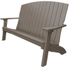 Weather-resistant Coastal Bench with contoured seat and wide armrests for outdoor comfort and durability.