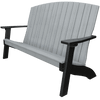 Weather-resistant Coastal Bench with contoured seat, wide armrests, and classic outdoor design for patios or gardens.