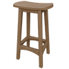 Coastal Barstool with weather-resistant poly lumber, contoured seat, and rust-proof hardware for outdoor use
