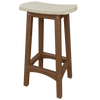 Coastal Barstool with weather-resistant poly lumber and contoured seat for outdoor use