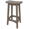 Eco-friendly weather-resistant Coastal Barstool with contoured seat and rustic brown finish for outdoor use