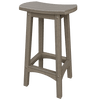 Eco-friendly coastal barstool with contoured seat and weather-resistant poly lumber construction for outdoor use