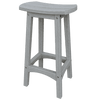 Gray weather-resistant Coastal Barstool with contoured seat and sturdy poly lumber construction for outdoor use
