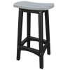 Coastal Barstool with weather-resistant poly lumber and contoured seat for outdoor use