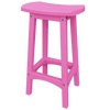 Pink eco-friendly Coastal Barstool with contoured seat and durable weather-resistant poly lumber construction