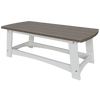 Coastal Coffee Table with weather-resistant poly lumber and white frame, featuring slatted tabletop and durable design for outdoor use