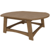 Outdoor coastal conversation table made of durable eco-friendly poly lumber with spacious tabletop and weather-resistant design