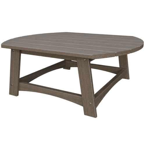 Coastal Conversation Table made of durable poly lumber with a spacious tabletop and weather-resistant design for outdoor use.