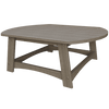 Coastal Conversation Table made of durable poly lumber with a spacious, weather-resistant wood-look surface for outdoor use.