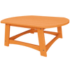 Orange Coastal Conversation Table made from durable eco-friendly poly lumber with a spacious outdoor design