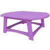 Purple coastal conversation table made from durable eco-friendly poly lumber with a spacious rectangular top and sturdy legs.