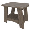 Weather-resistant Coastal End Table made of recycled poly lumber with a compact, sturdy design for outdoor use.