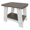 Coastal End Table with weather-resistant poly lumber, nautical design, and compact build for outdoor patios and porches