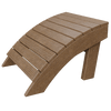 Patiova Coastal Ottoman in weather-resistant poly lumber with ergonomic sloped footrest design for outdoor relaxation.
