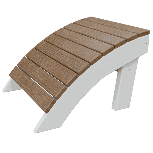 Patiova Coastal Ottoman with ergonomic slope, durable poly lumber, and coastal design for outdoor relaxation.