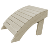 Coastal Ottoman made of weather-resistant poly lumber with ergonomic sloped design for outdoor footrest or extra seating