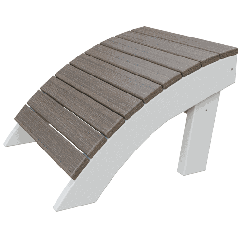 Patiova Coastal Ottoman with ergonomic slope, durable poly lumber, and coastal-inspired design for outdoor relaxation.