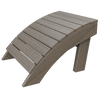 Coastal Ottoman with ergonomic curved design made of durable, weather-resistant poly lumber for outdoor use