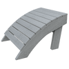 Gray ergonomic Coastal Ottoman made of durable poly lumber for outdoor use