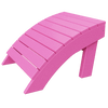 Patiova Coastal Ottoman in pink poly lumber with ergonomic curved slats for outdoor footrest or extra seating